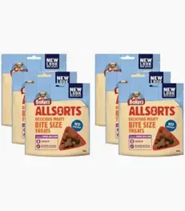 Bakers Allsorts Dog Treats 98g x 6. (C-BAK8)