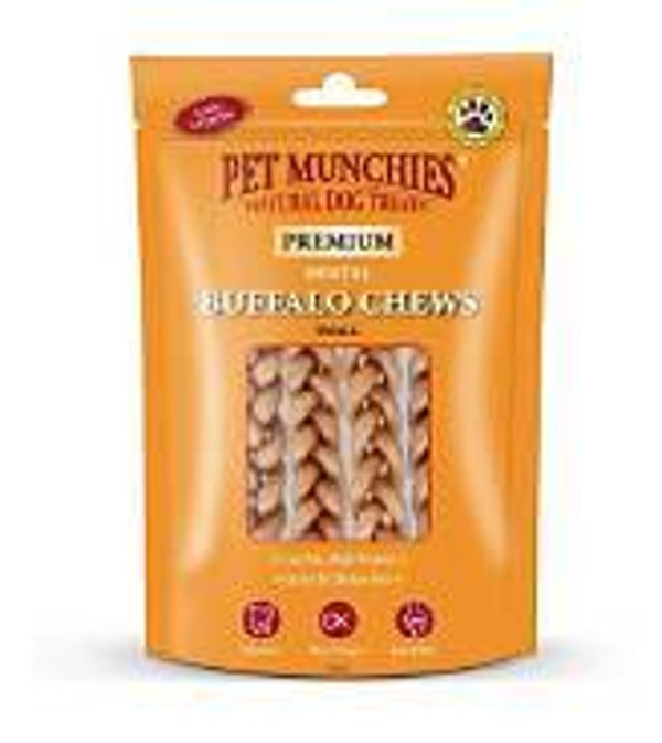 Pet Munchies Dental Buffalo Chew Small 4pk, (C-PM32/32S)