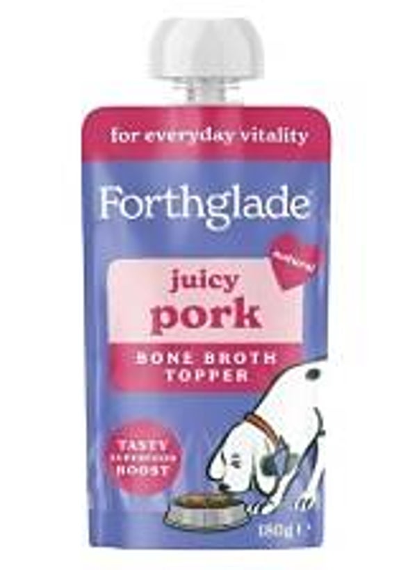 Forthglade Pork Bone Broth Topper 180g x 6. (C-MENU62)