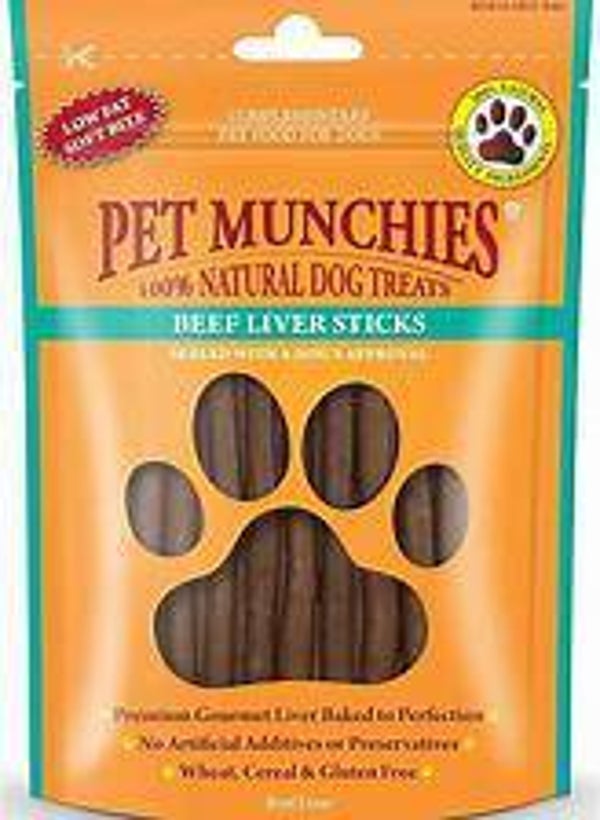 Pet Munchies Beef Liver Sticks 90g. (C-PM08/08S)