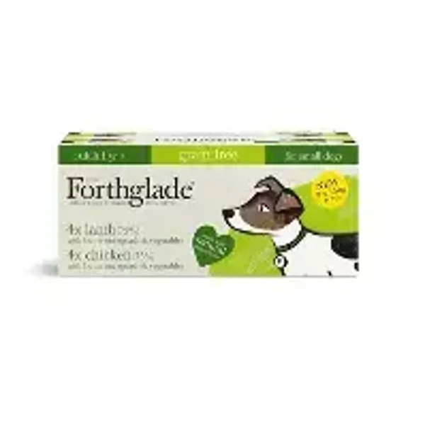 Forthglade Complete Adult Grain Free Small Dog Chicken & Lamb Multipack.  150g x 8. (C-MENU25A)