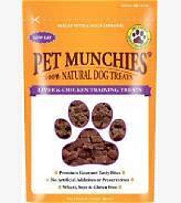 Pet Munchies Liver & Chicken Training Treats, 150g. (C-PM26/26S)