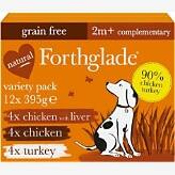 Forthglade Just Poultry Multipack 395g x 12. (C-MENU11A)