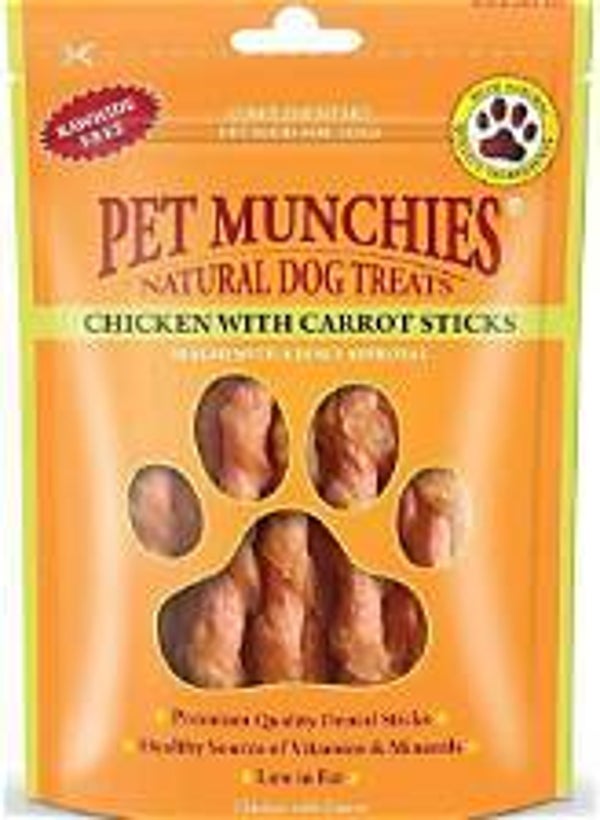 Pet Munchies Chicken & Carrot Sticks 80g, (C-PM31/31S)