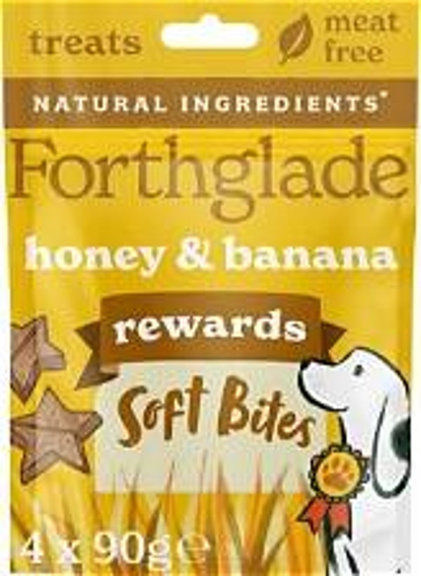 Forthglade Soft Bite Reward Banana & Honey, 90g. (C-MENU28)