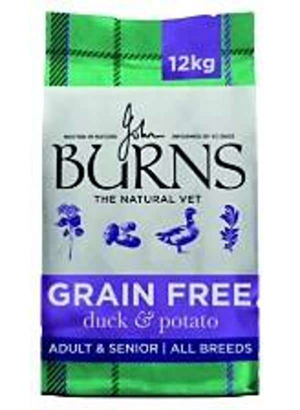 Burns Grain Free Adult Duck & Potato. (C-BURN63/64/65)