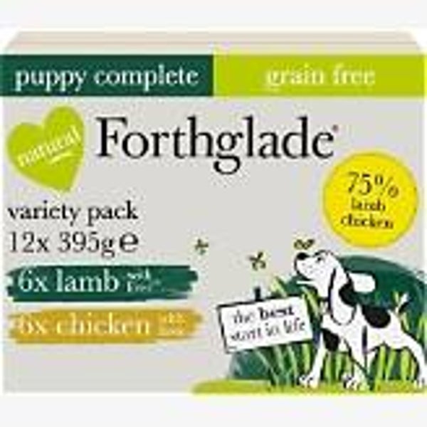 Forthglade Complete Grain Free Puppy Multipack 395g x 12. (C-MENU14E)