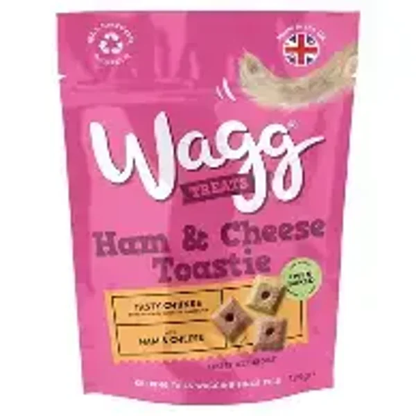 Wagg Ham & Cheese Toasties Treats 125 x 7. (C-WAGG13)