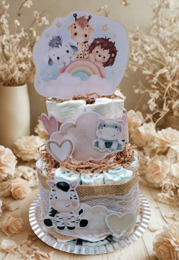 TARTA DE PAÑALES SELVA PASTEL