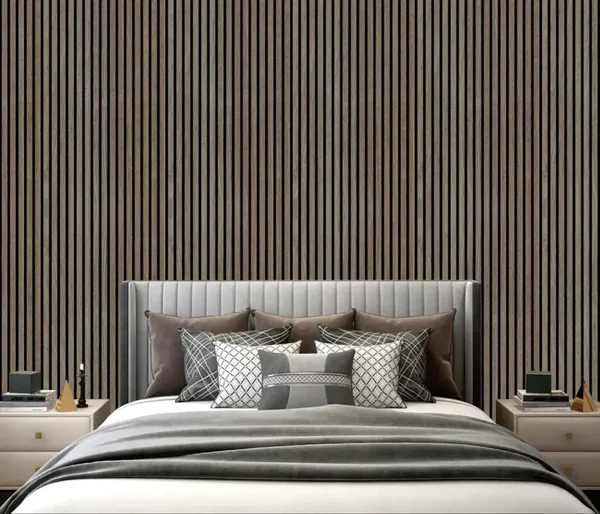 Wall Panel 01D - Dark Oak - Acoustic - 240cm - (1 pack / 4pcs)