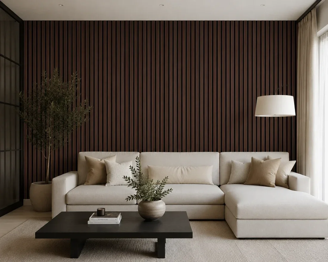 Wall Panel 01Q - Smoked Oak - Acoustic - 240cm - (1 pack / 4pcs)