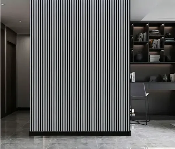 Wall Panel 01WH - Metallic Light Grey - Acoustic - 240cm - (1 pack / 4pcs)