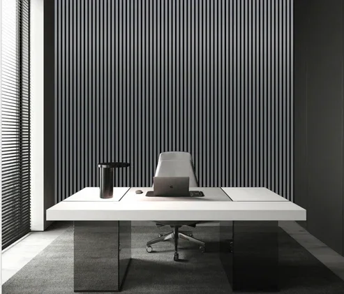 Wall Panel 01WJ - Metallic Dark Grey - Acoustic - 240cm - (1 pack / 4pcs)