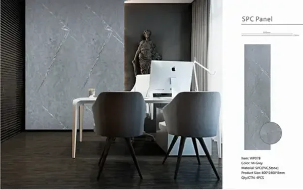 Wall Panel 07B - Grey Marble - Wall Board - 240cm - (1 pack / 4pcs)