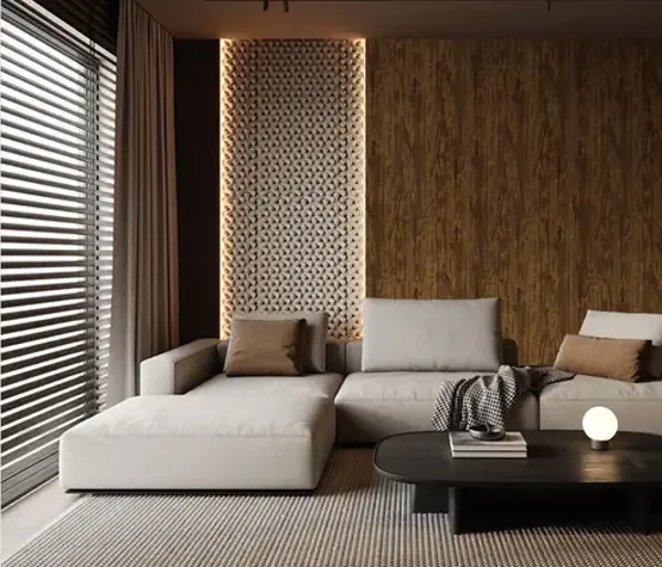 Wall Panel 07W - Walnut - Wall Board - 240cm - (1 pack / 4pcs)