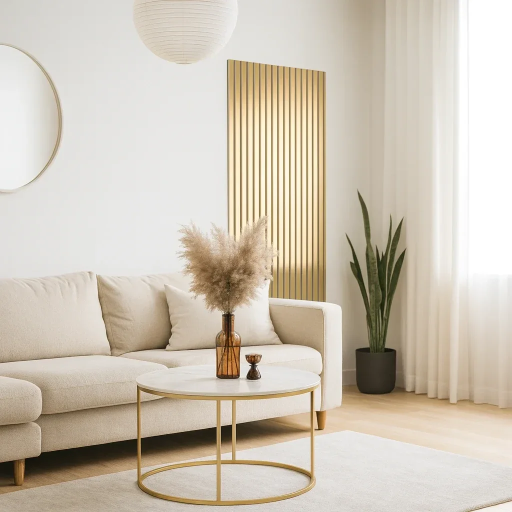 Acoustic Slatted Wall Panels - Luxe Finish - 240cm x 60cm (4 pack)
