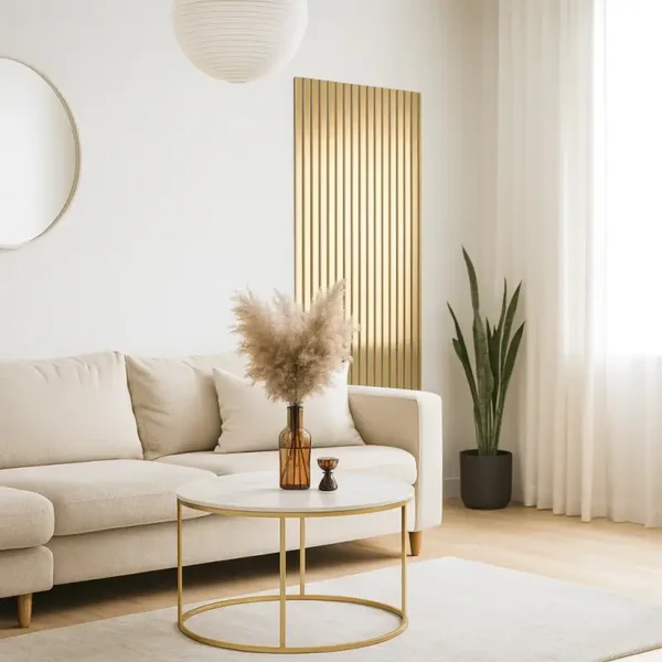 Acoustic Slatted Wall Panels - Luxe Finish - 240cm x 60cm (4 pack)