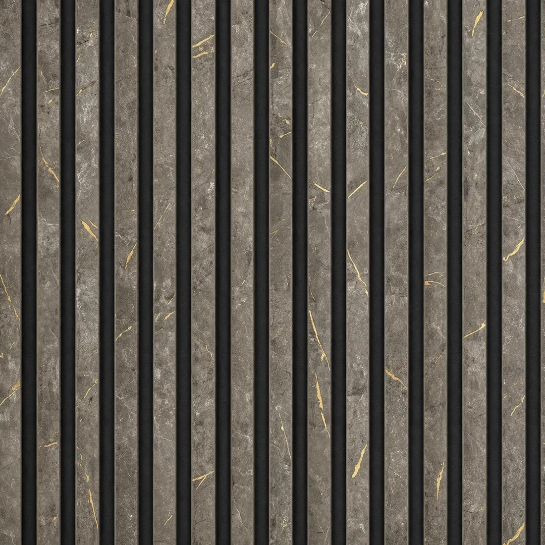 Wall Panel 02WN - Gold and Black Marble - Acoustic - 280cm - (1 pack / 3pcs)