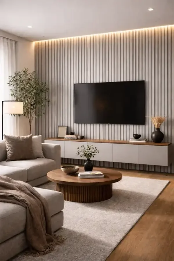 Wall Panel 04F - Light Grey - Acoustic - 240cm - (1 pack / 4pcs)