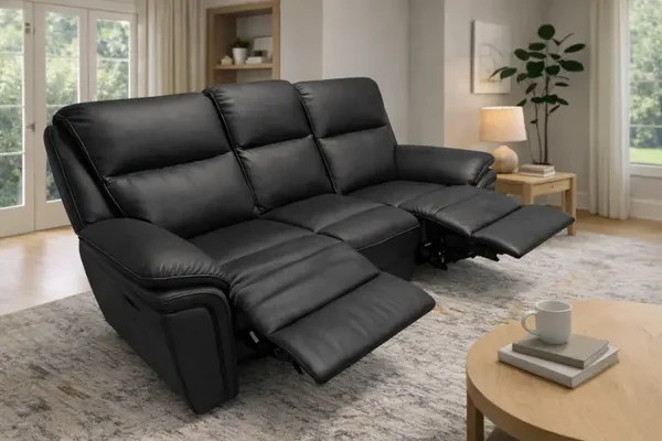 Montana Black Recliner Sofa (3+2+1)