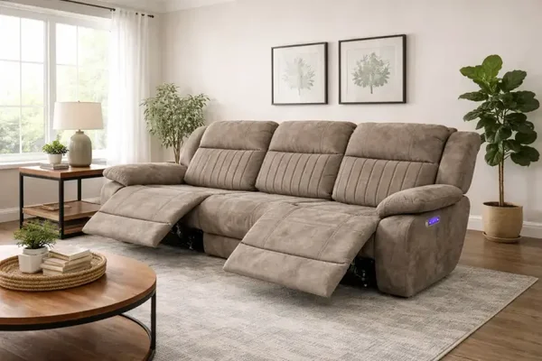 Rose Brown E-Recliner Sofa (3+2+1)
