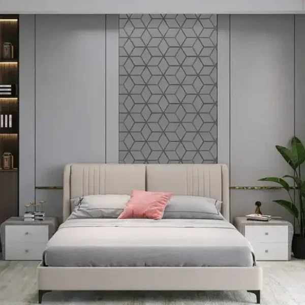 Wall Panel 08F - Grey - Blocks - 240cm - (1 pack / 4pcs)