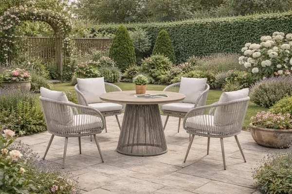 Cove Outdoor Dining Set - Natural - 4 Seater