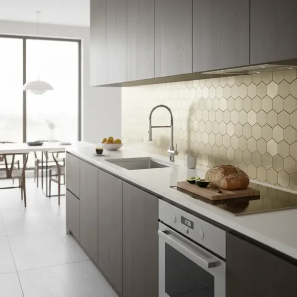 Self Adhesive 3D Mosaic Wall Tiles - Hexagon - 30cm x 30cm (10 pack)
