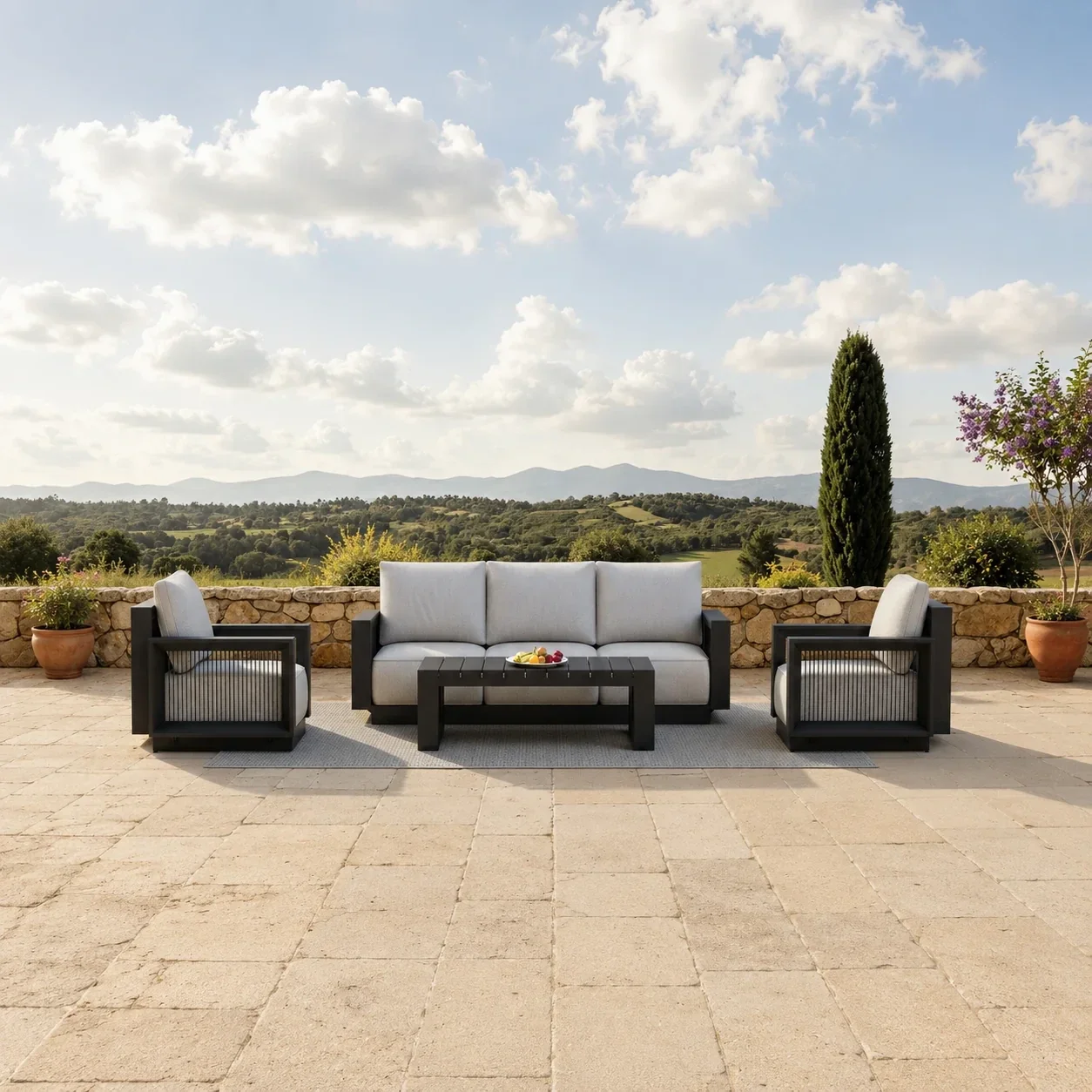 Ikos Outdoor Lounge Set - Onyx - 5 Seater