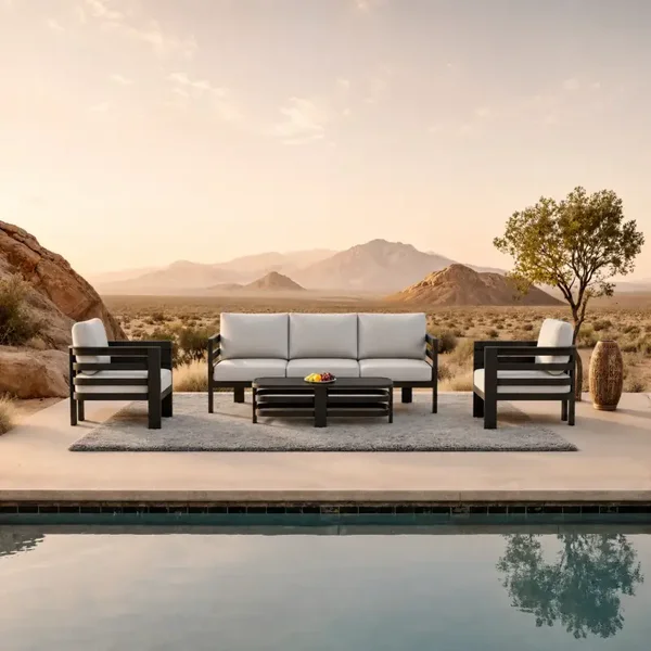 Andros Outdoor Lounge Set - Onyx - 5 Seater