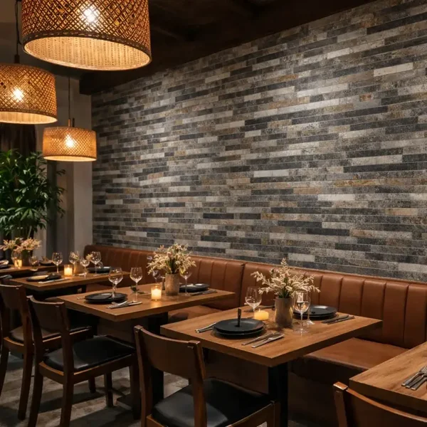 Self Adhesive 3D Mosaic Wall Tiles - Slate - 30cm x 30cm (10 pack)