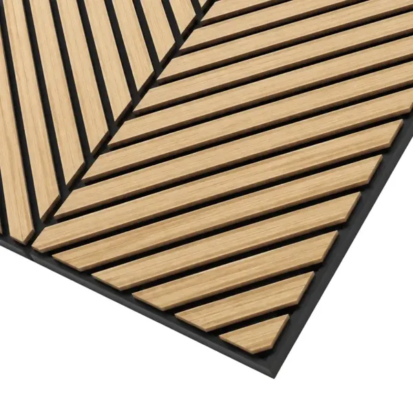 3m Wood Veneer Acoustic DIAGONAL SLAT Wall Panels - 300cm x 60cm (2 pack)
