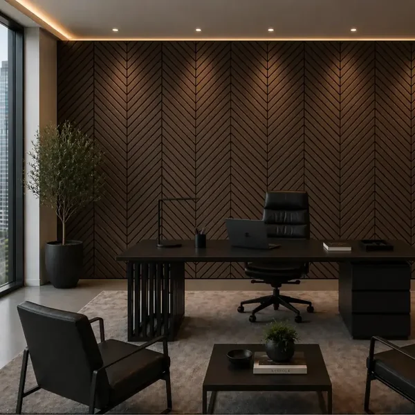 Superlightweight Herringbone - Self Adhesive Acoustic Wall Panels - 120cm x 30cm (4 pack)