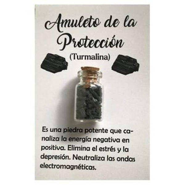 Amuleto de la Protección - Frasco de Minerales de Turmalina (5g)