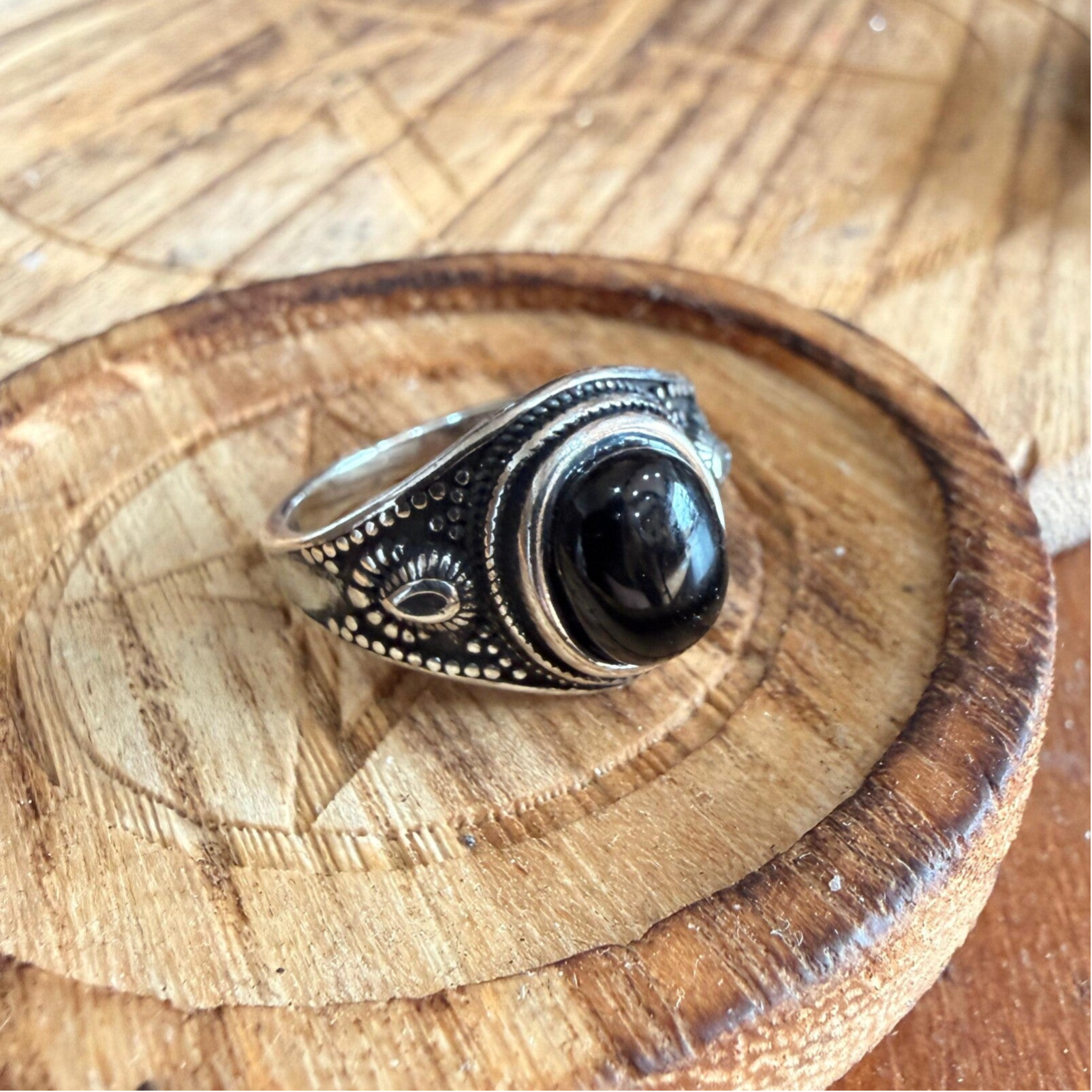 Anillo de Acero · Obsidiana Negra