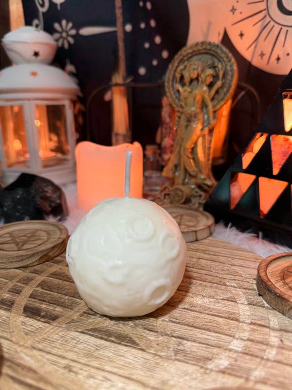 Vela Luna Llena para Rituales de Ofrendas – Cera de Soja