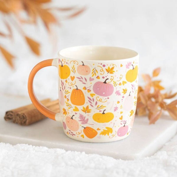 Taza de Calabazas Rosa y Naranja