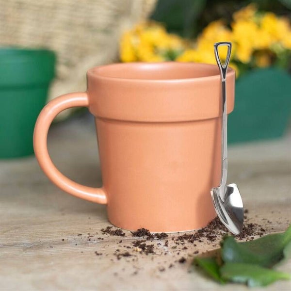 Taza Maceta con Cucharita Pala
