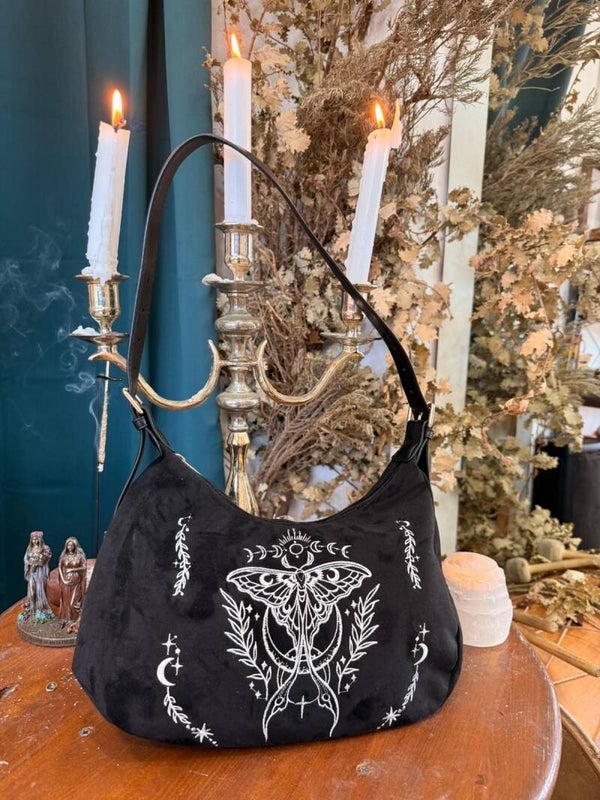 Bolso de Polipiel con Mariposa Bordada