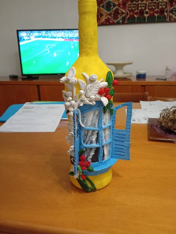 BOTTIGLIA DECORATA STILE PROVENZALE