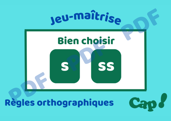 "s" ou "ss" ? PDF à télécharger et à imprimer