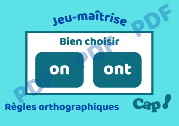 "On" ou "ont" ? PDF à télécharger et à imprimer