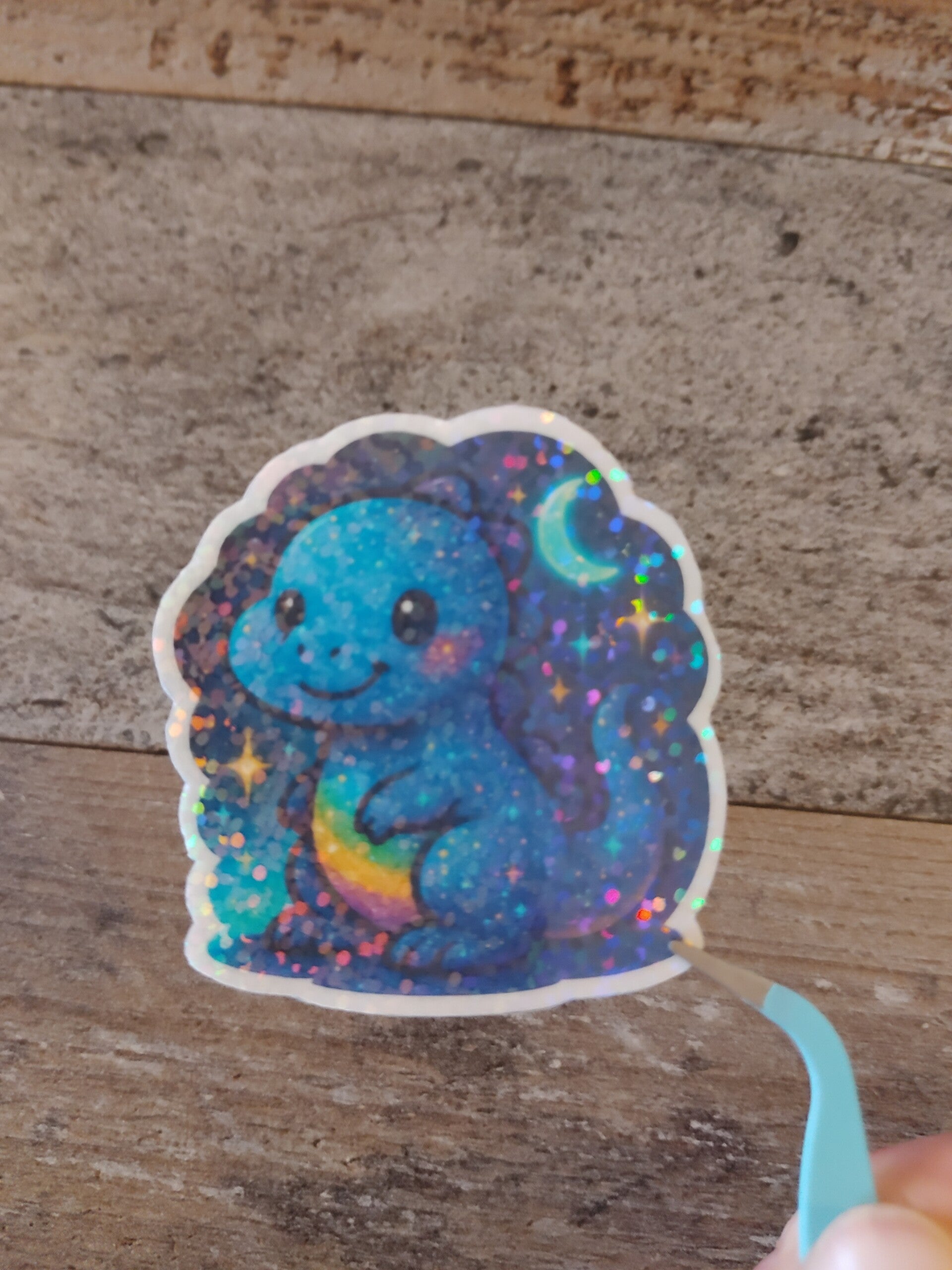 Cosmic Dino – Glitzersticker