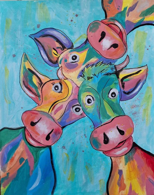 Schilderworkshop Kleurige dieren