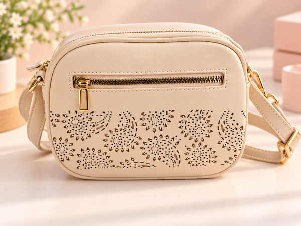 Sac ajouré crème