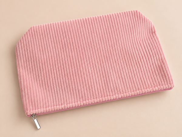Pochette velours rose