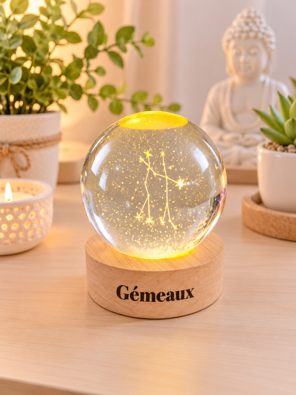 Globe cristal Gémeaux