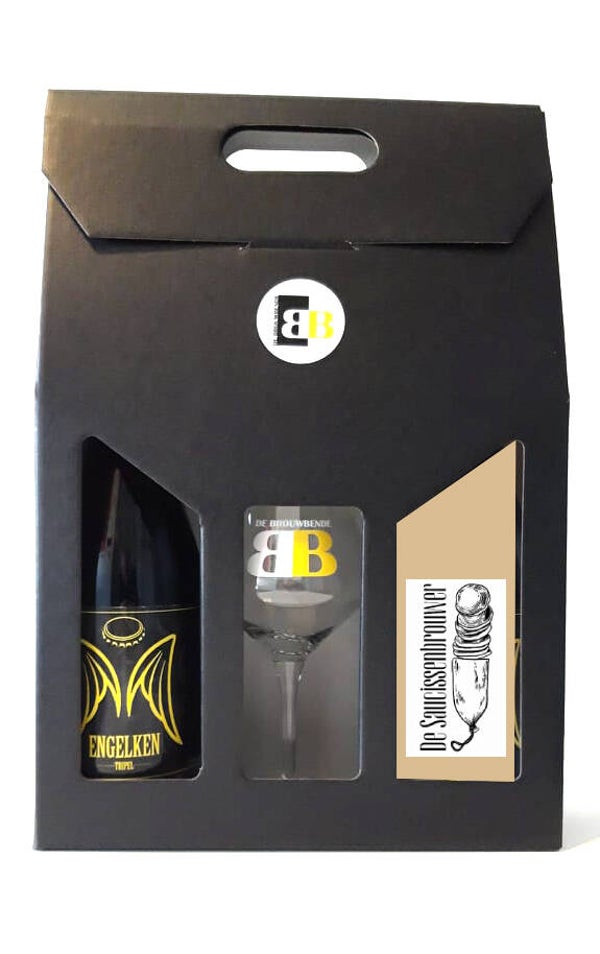 Cadeauverpakking met saucissen van De Saucissenbrouwer