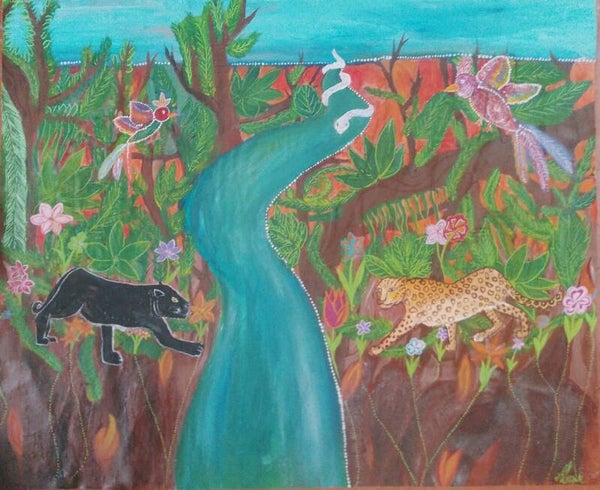 Soin canalisé en peinture sur toile