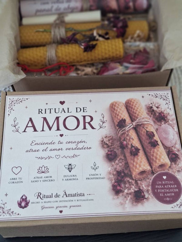 Ritual de Amor, con velas de panal de abejas
